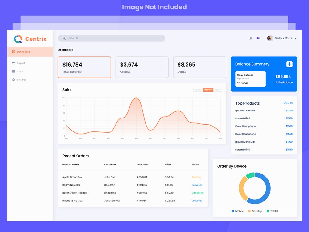 Admin Dashboard / Web App by Digitlox